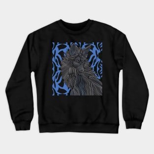 Tribal Blue Fox Crewneck Sweatshirt